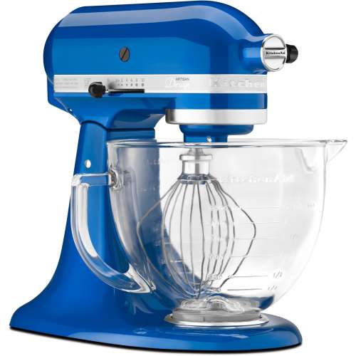 KitchenAid Electric Blue Tilt Artisan Stand Mixer 5 QT Glass Bowl KSM155GBEB Black Friday Sales